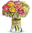 Fashionista Assorted Flower Blooms Bouquet in Vase