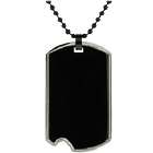 Black Stainless Steel Dog Tag with Steel Frame