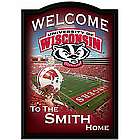 Wisconsin Badgers Personalized Welcome Sign Wall Decor
