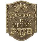 Welcome To the Pub Personalized Aluminum Plaque