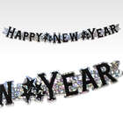 Silver "Happy New Year" Jointed Banner