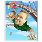 Bungee Jumping Caricature from Photo Print