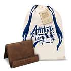 Attitude is Everything Vegan Leather Phone Stand Gift Set