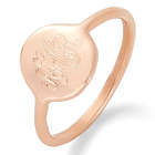 Personalized Monogram Disc Ring in Rose Gold