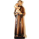 St Anthony Hand Carved Wood Statue