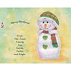 Personalized Simply Snowman Canvas Art