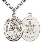 St. Joan of Arc Pendant with US Army Insignia and Chain