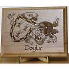 Laser Engraved Couples Family Crest Plaque