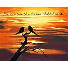 Birds At Sunset Personalized Art Print