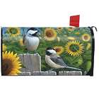 Chickadees & Sunflowers Summer Magnetic Mailbox Cover