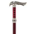 Medieval Red Leather Wrapped Sword Cane