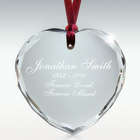 Personalized Crystal Heart Memorial Ornament