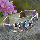 Morphic Circles Rustic Copper Cuff Bracelet