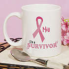 I'm a Survivor Breast Cancer Awareness Personalized Coffee Mug