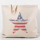 One Nation Under God Star Flag Canvas Tote