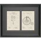 Framed 16x20 Early Bicycles Patent Art Print