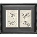 Star Wars X-Wing Fighter and TIE Fighter Patent Art Framed Print