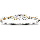 Personalized Two Hearts Become One Diamond Bracelet