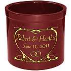Personalized Heart Design Pottery Crock