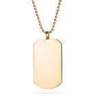 Personalized Large Gold-Plated Stainless Steel Dog Tag