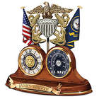 Personalized Navy Values Thermometer Desk Clock