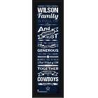 Personalized Dallas Cowboys 24" Family Print