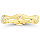 0.18 Cts Diamond Ring in 14K Yellow Gold