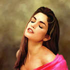 Cindy Crawford Oil Painting Giclee
