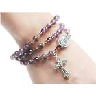 Lavender Rosary Wrap Bracelet