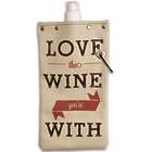 Love The Wine You're With Canvas Wine Tote