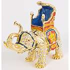 24K Gold Elephant Crystal Trinket Box