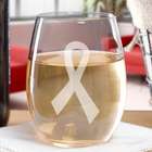 Awareness Ribbon Stemless Wine Glass