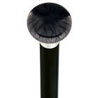 Nostalgia Pearl Black Flat Top Cane with Custom Wood Shaft