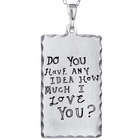 Personalized Handwritten Sterling Silver Dog Tag