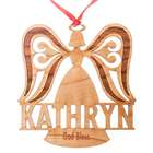 Personalized Wooden Angel Ornament