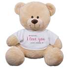 Teddy Bear Stuffed Animal in Personalized I Love You Shirt