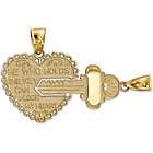 'He Who Holds the Key' Break-Apart 14K Gold Heart Pendant
