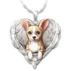 Chihuahuas Are Angels Heart-Shaped Pendant