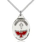 Sterling Silver Confirmation Cross and Dove Pendant