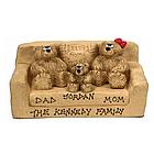 Personalized Daddy, Mommy and Kids Bears in a Chair