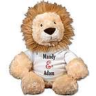 Personalized Stuffed Lion with Couples Shirt