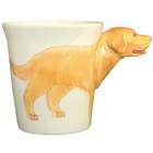 Golden Retriever Handpainted Sculptured Ceramic Mug