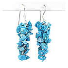 Hand Crafted Turquoise Earrings in Silver