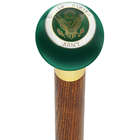 US Army Green Round Knob Cane with Custom Color Ash Shaft