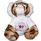 Personalized Kissing Hearts Plush Tiger