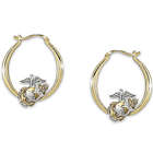USMC Pride Gold and Silver-Plated Earrings