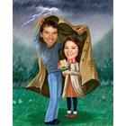 Personalized Caught in a Storm Caricature Art Print
