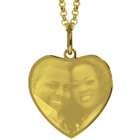 Gold Plated Custom Photo Heart Pendant