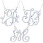 Monogram Style Sterling Silver Initial Pendant
