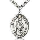 Sterling Silver St. Augustine of Hippo Pendant with Chain